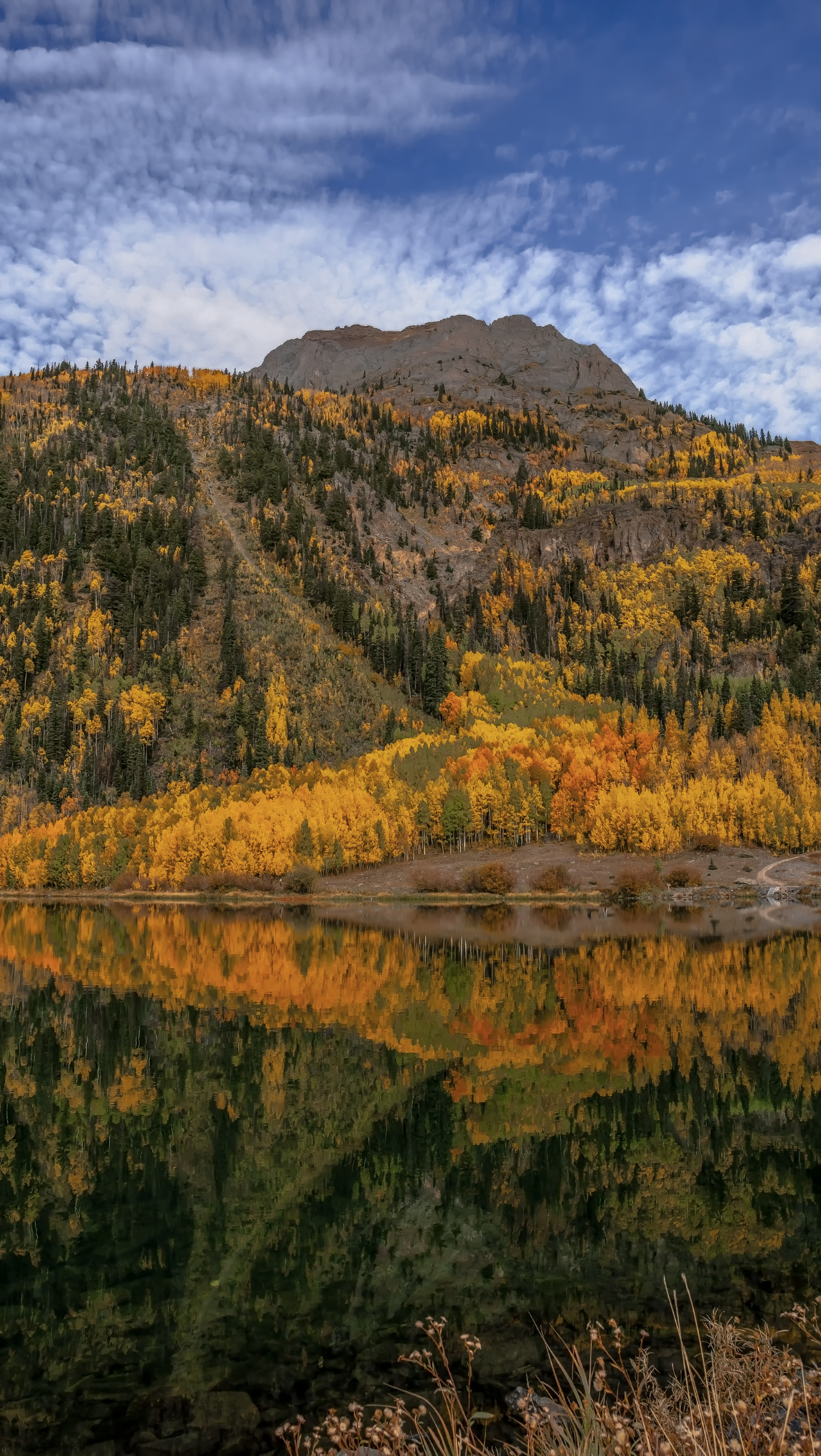 Autumn Reflections on Crystal Lake 