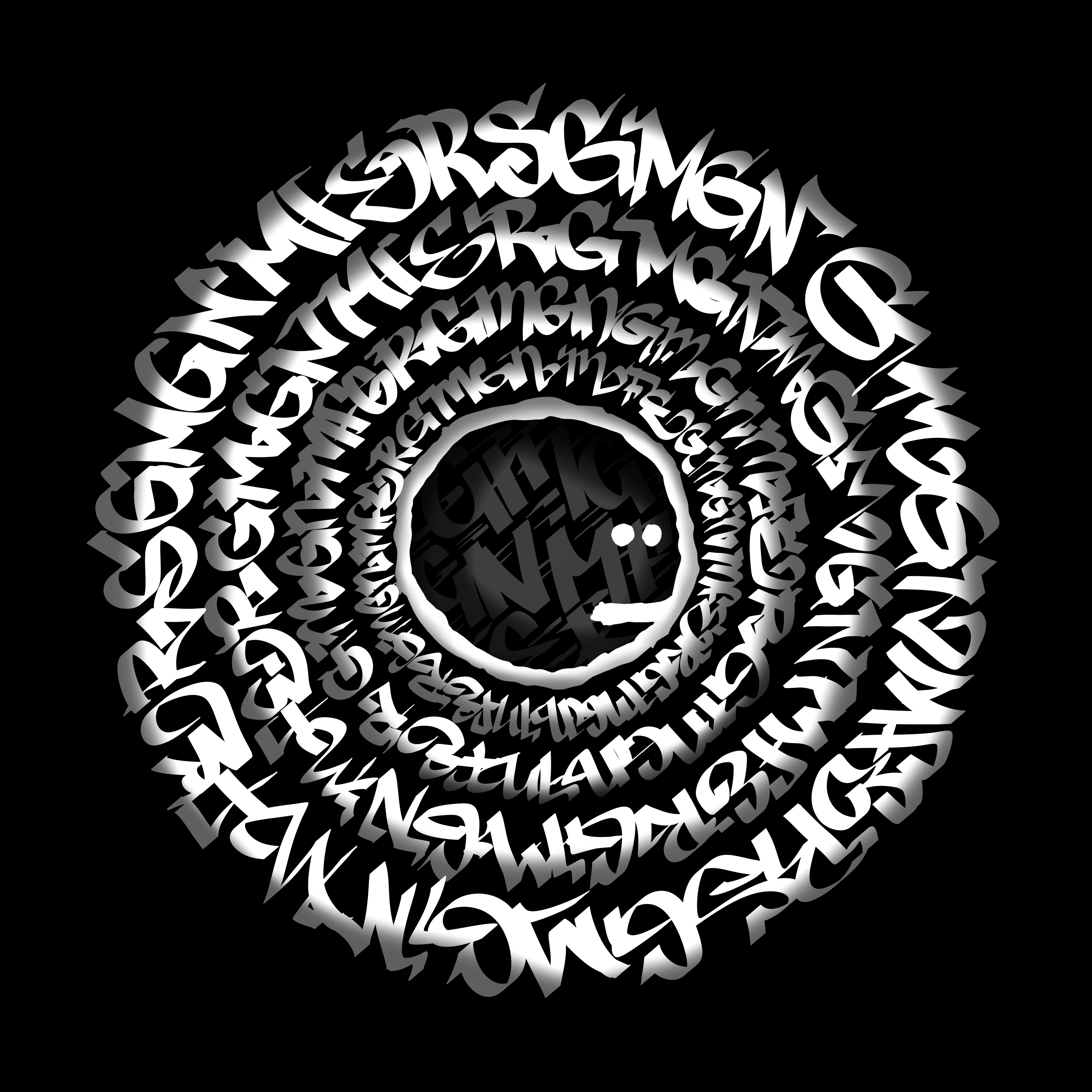 GM GN MFER CALLIGRAFFITI - White