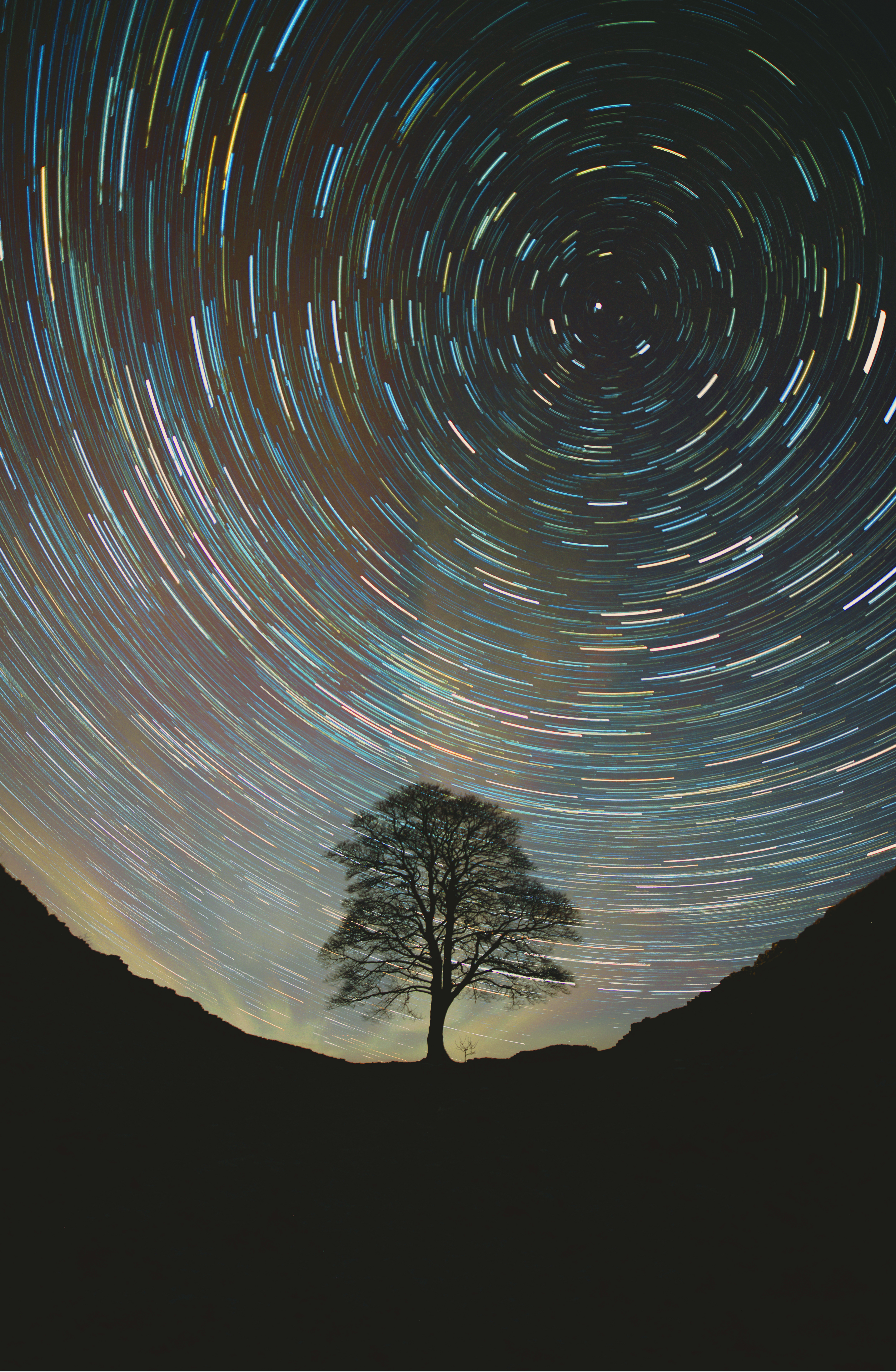 Star trails northumberland 