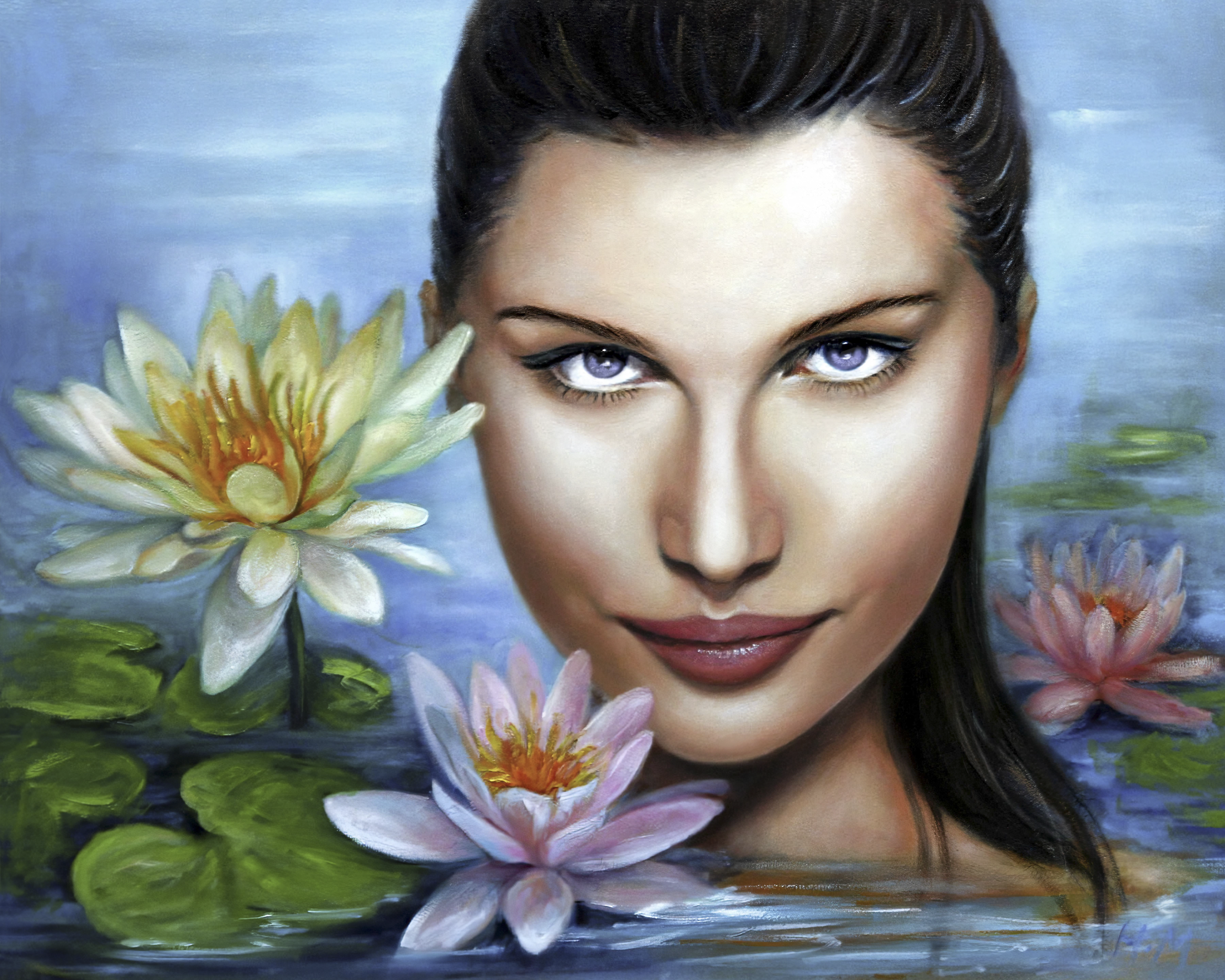 Woman with Lotus