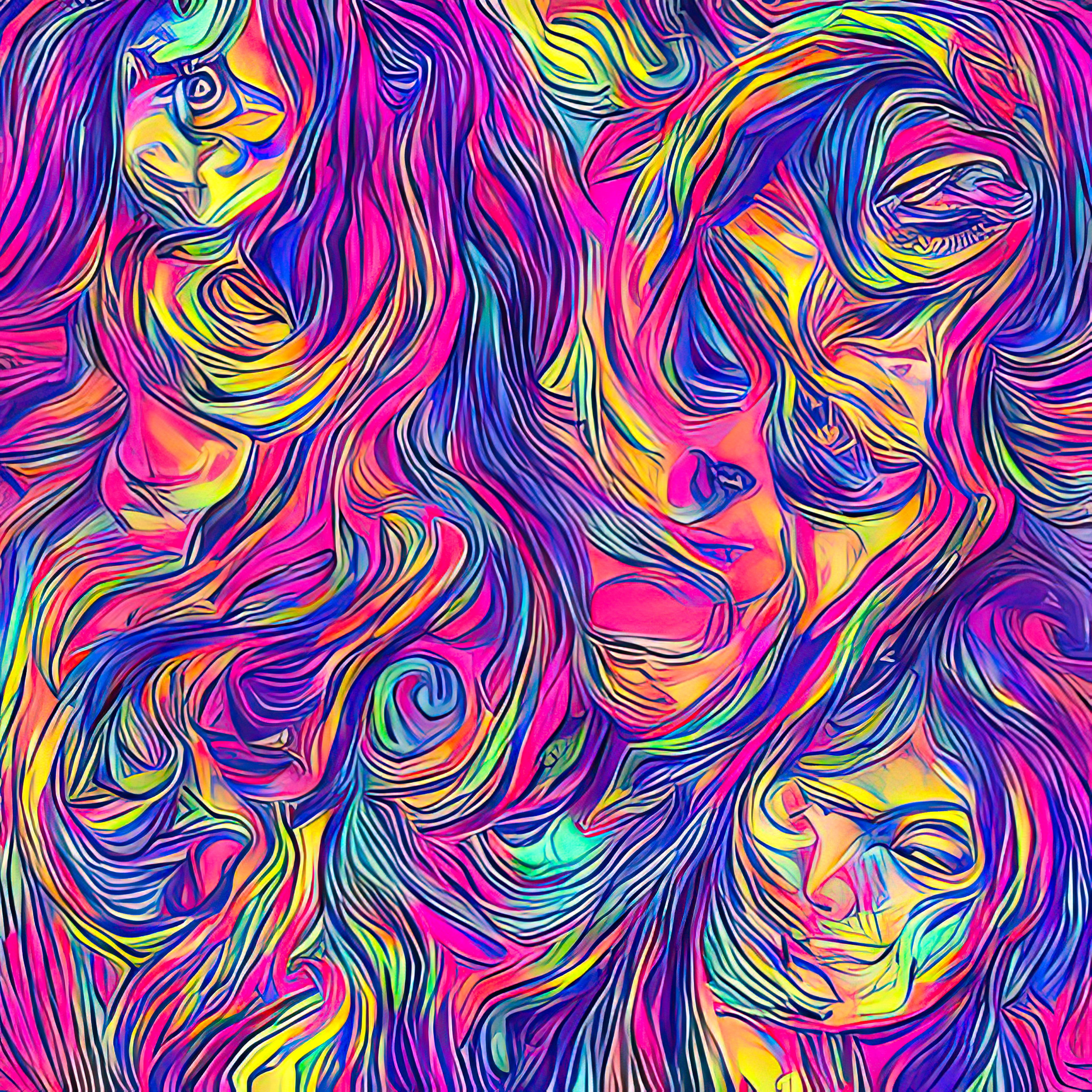 Psychedelic Hippie Trippy Waves