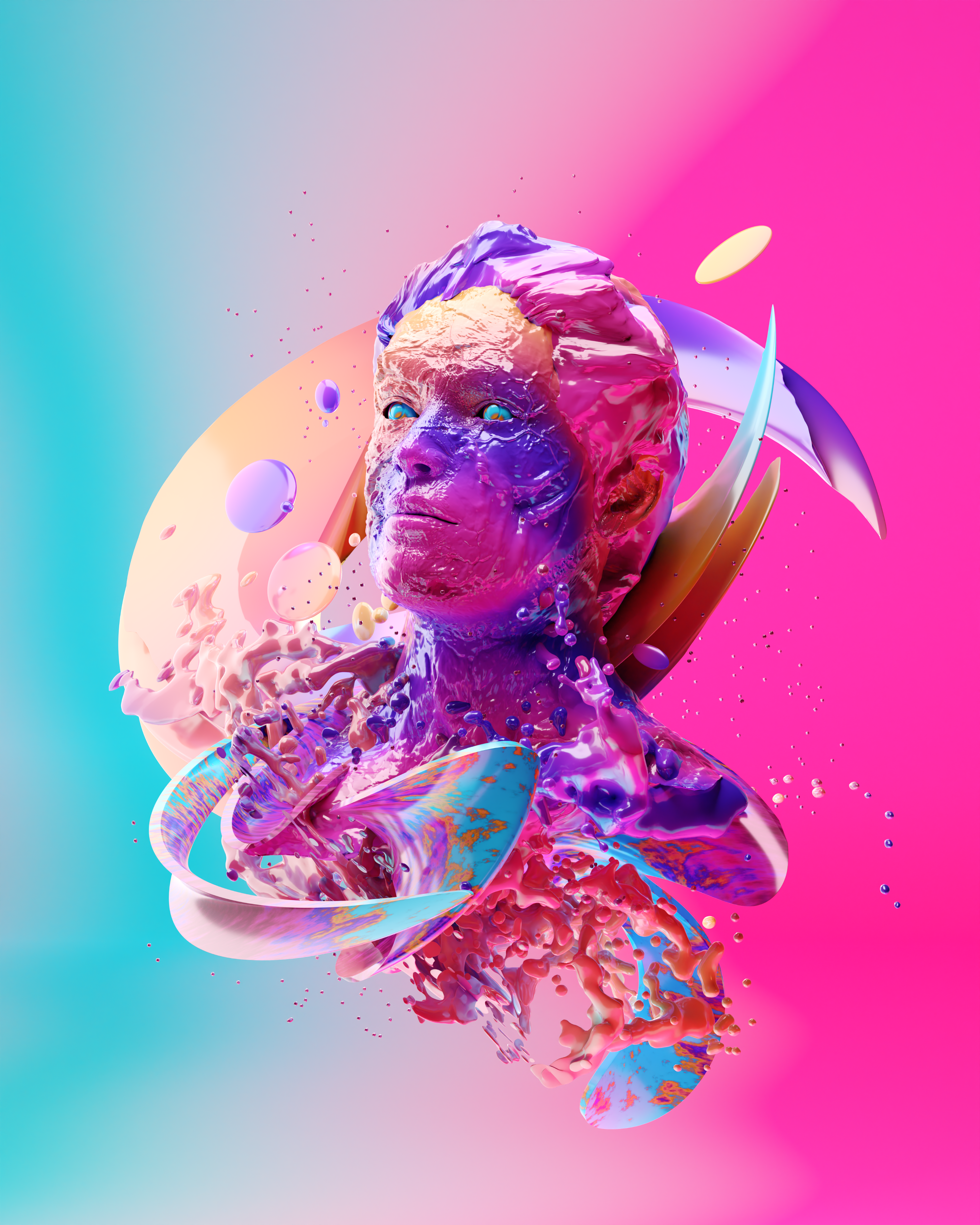 Portrait of a Collector (Iridescent Skittles)