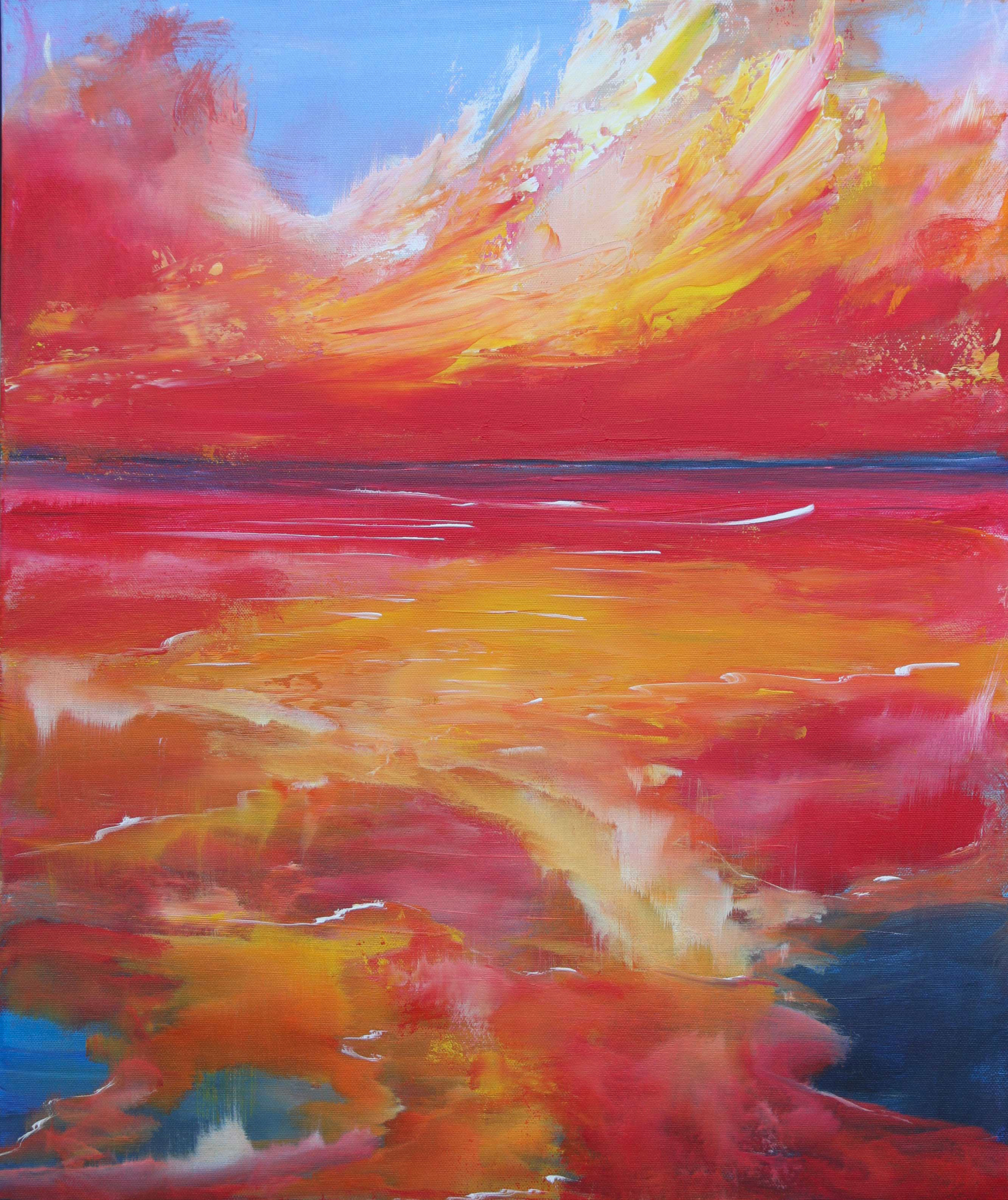 The sky is blushing