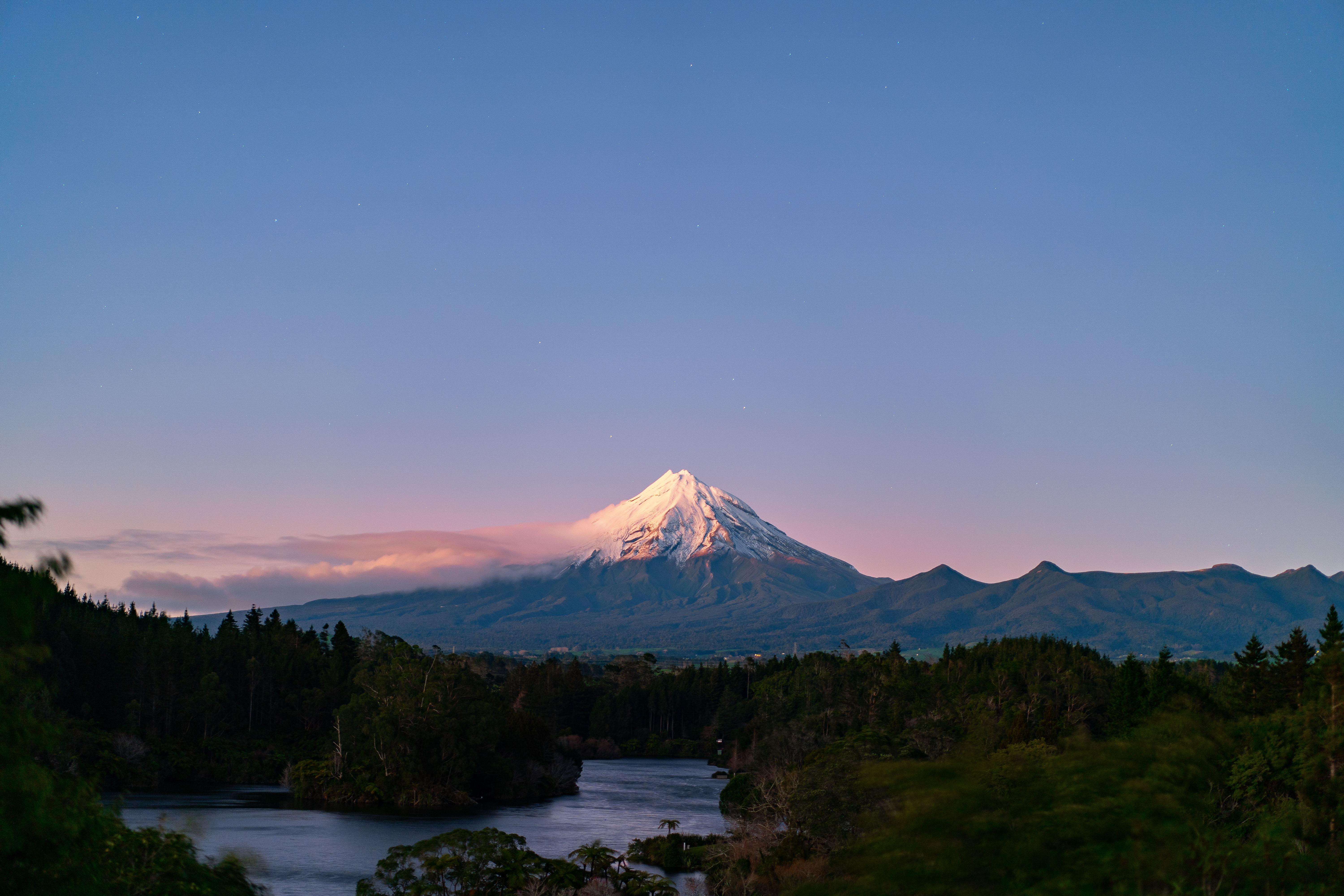 Mount Taranaki from Lake Mangamahoe
